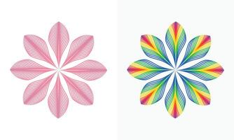 Abstract Flower Shape Modern Graphic Design vector