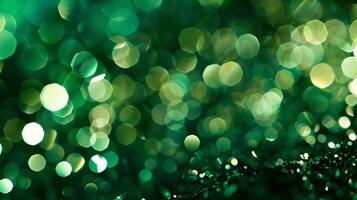 Emerald Sparkles Bokeh photo