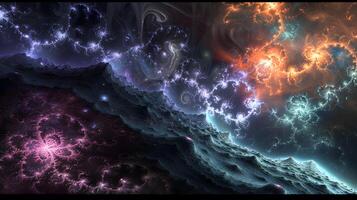 Cosmic Reef A Celestial Wonderland of Glowing Nebulae photo