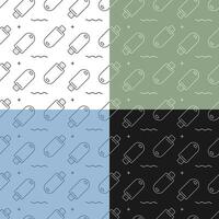 set of seamless patterns with USB flash drive, USB memory card. Storage of information on removable media. Ornament for decoration and printing on fabric. Design element. vector