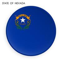 Nevada flag icon in modern neomorphism style. Button for mobile application or web. on white background vector