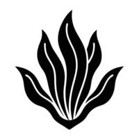line art icon illustration of kelp vector