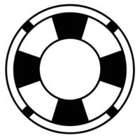 line art icon illustration of lifebuoy or lifejacket vector