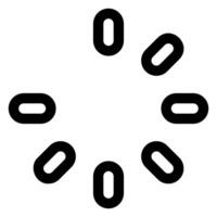 loading line icon isolated on white background vector