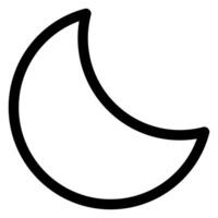 moon line icon isolated on white background vector
