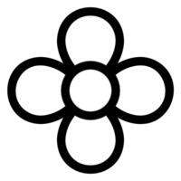 flor línea icono aislado en blanco antecedentes vector
