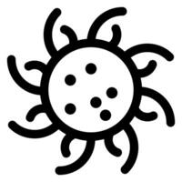 corona virus line icon isolated on white background vector