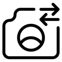 camera line icon isolated on white background vector