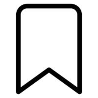 bookmark line icon isolated on white background vector