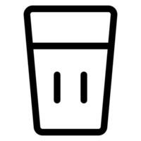 glass line icon isolated on white background vector