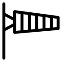 windsock line icon isolated on white background vector