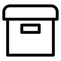 archive line icon isolated on white background vector