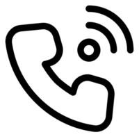 phone line icon isolated on white background vector