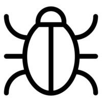 bug line icon isolated on white background vector
