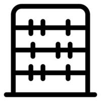 abacus line icon isolated on white background vector