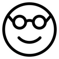 nerd line icon isolated on white background vector