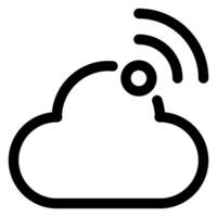 cloud line icon isolated on white background vector