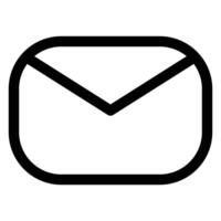 envelope line icon isolated on white background vector