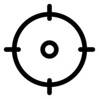 cross hair line icon isolated on white background vector