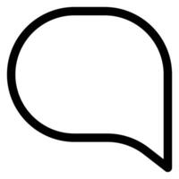 chat line icon isolated on white background vector