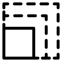 layer line icon isolated on white background vector