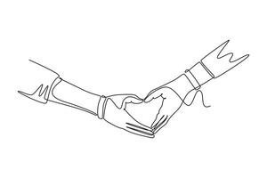 All about love concept. Single line draw design graphic illustration. vector