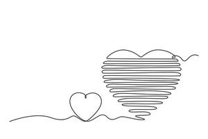 All about love concept. Single line draw design graphic illustration. vector