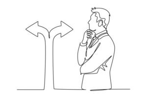 Skill and Training concept. Single line draw design graphic illustration. vector