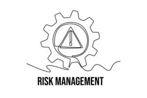 Skill and Training concept. Single line draw design graphic illustration. vector