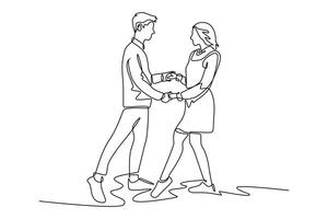 All about love concept. Single line draw design graphic illustration. vector