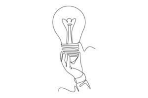 Skill and Training concept. Single line draw design graphic illustration. vector