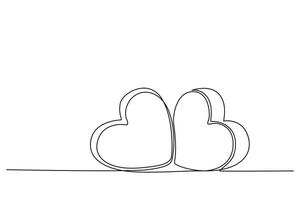 All about love concept. Single line draw design graphic illustration. vector