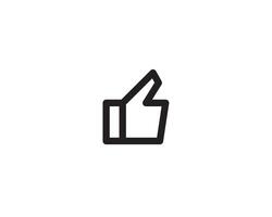 Like icon , thumb up vote icon for social media and network. vector