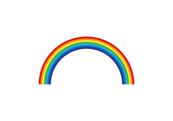 Rainbow illustration. Colorful abstract design. Color graphic symbol rain bow.