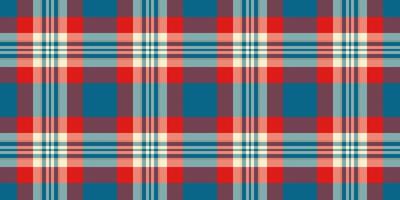 Hippy plaid textile check, countryside pattern background seamless. Collage fabric texture tartan in red and pastel colors. vector