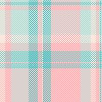 International texture pattern textile, eps plaid tartan check. Cool background seamless fabric in light and pink colors. vector