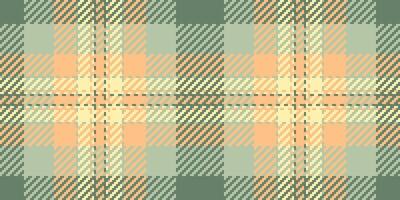 Repetition pattern tartan fabric, geometric seamless check. Scotland texture textile plaid background in pastel and orange colors. vector