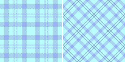 Background check of pattern texture tartan with a plaid fabric textile seamless. Set in popular colors in current fashion trend. vector
