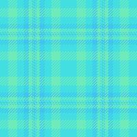 Costume pattern seamless, furniture plaid check fabric. Aged background tartan texture textile in cyan and mint colors. vector