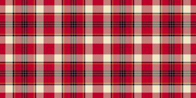 Valentines day check seamless texture, old-fashioned textile tartan pattern. Trade plaid fabric background in red and light colors. vector