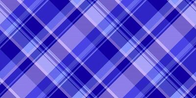 Hippy tartan seamless, dog tooth textile pattern background. Template check plaid texture fabric in indigo and blue colors. vector