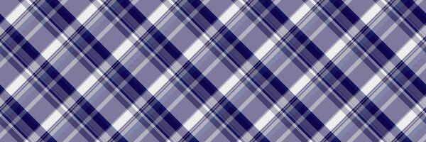Fuzzy check plaid seamless, wrapping textile fabric. Sample texture pattern background tartan in pastel and indigo colors. vector
