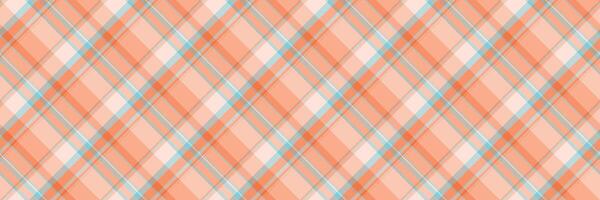 Grungy seamless texture , contemporary background fabric plaid. Luxury textile tartan pattern check in orange and light colors. vector
