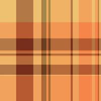 Platform background tartan, 1950s fabric texture textile. Book plaid seamless check pattern in orange and sandy brown colors. vector