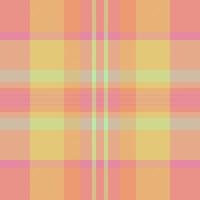 Panjabi tartan pattern , 60s texture fabric check. Tough plaid textile background seamless in red and amber colors. vector