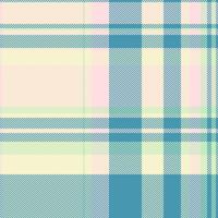 Checking tartan texture background, template fabric pattern seamless. Exotic check plaid textile in light and cyan colors. vector