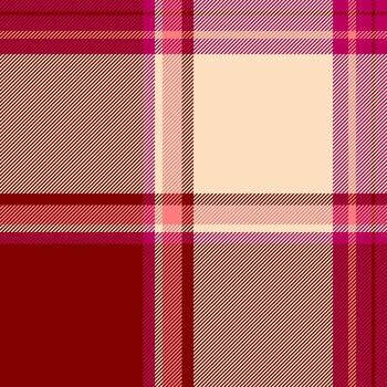 Sample fabric tartan plaid, vertical seamless pattern. Delicate texture background check textile in maroon and bisque colors. vector