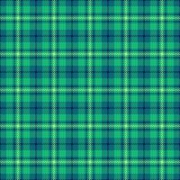 Kilt background plaid pattern, cyan tartan textile fabric. Symmetry texture seamless check in mint and cyan colors. vector