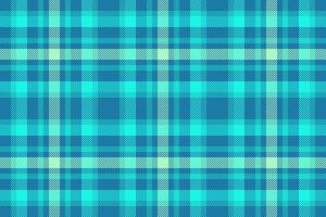 Rest texture seamless pattern, custom textile check background. Nobility fabric tartan plaid in cyan and teal colors. vector