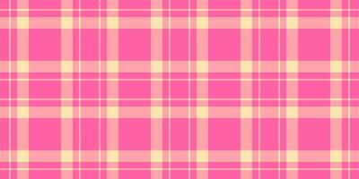 Paisley plaid pattern textile, kilt texture seamless fabric. Expensive tartan background check in red and pink colors. vector